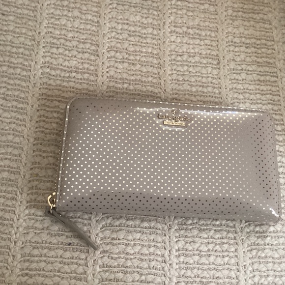 NWT Kate Spadekate spade lacey lilac street dot wallet BEIGE